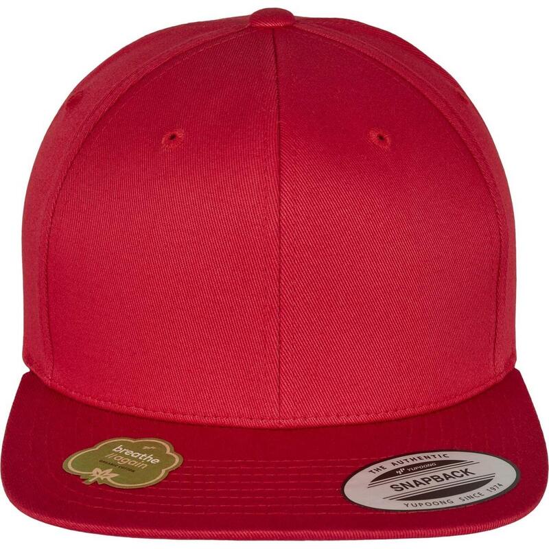 Snapback pet van biologisch katoen (Rood)