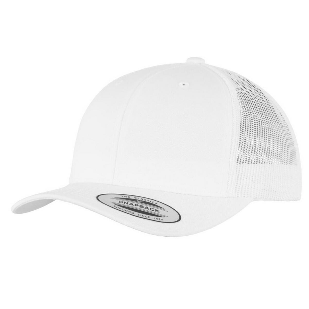 Casquette Trucker Motif/style Rétro (Blanc) 3/3