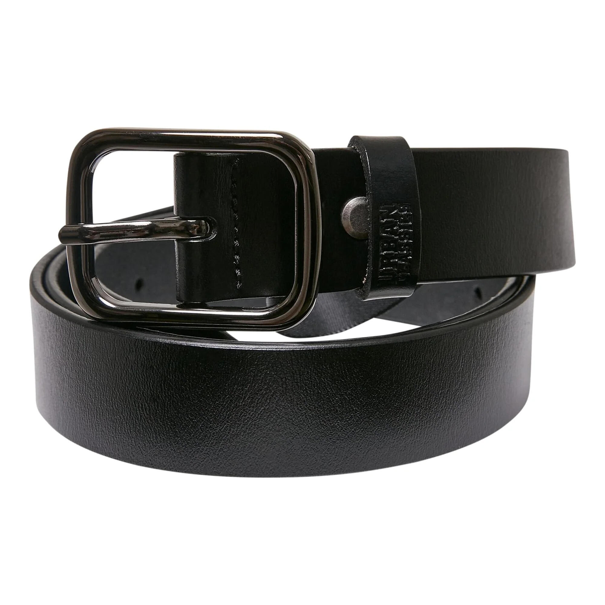 Cinto Fivela Couro Sintético Preto
