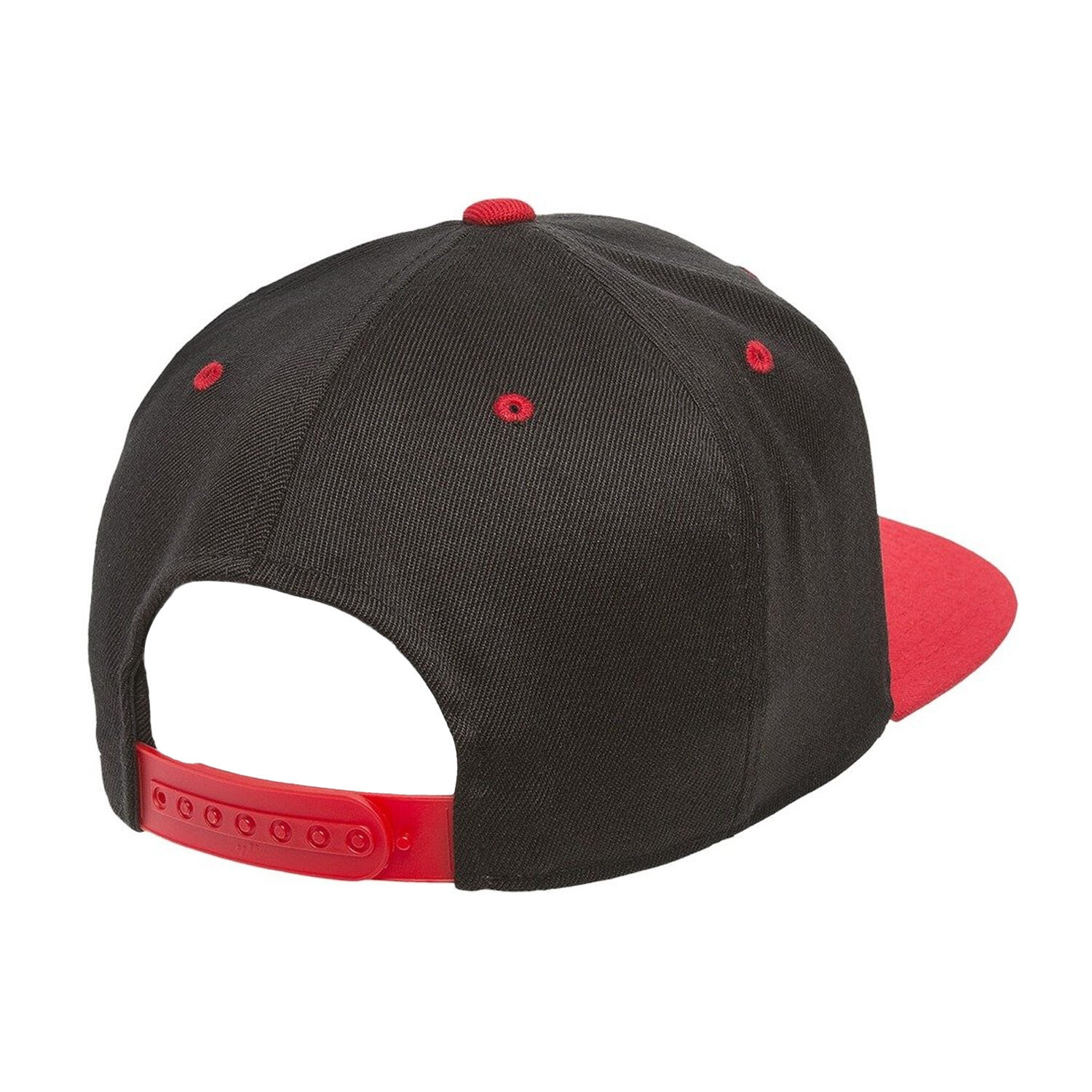 Cappellino Con Visiera Aderente Flexfit 110 Nero Rosso 2/2