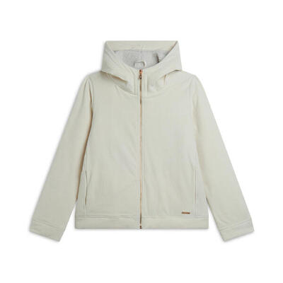 Giacca con zip e cappuccio in Corduroy con interno in sherpa