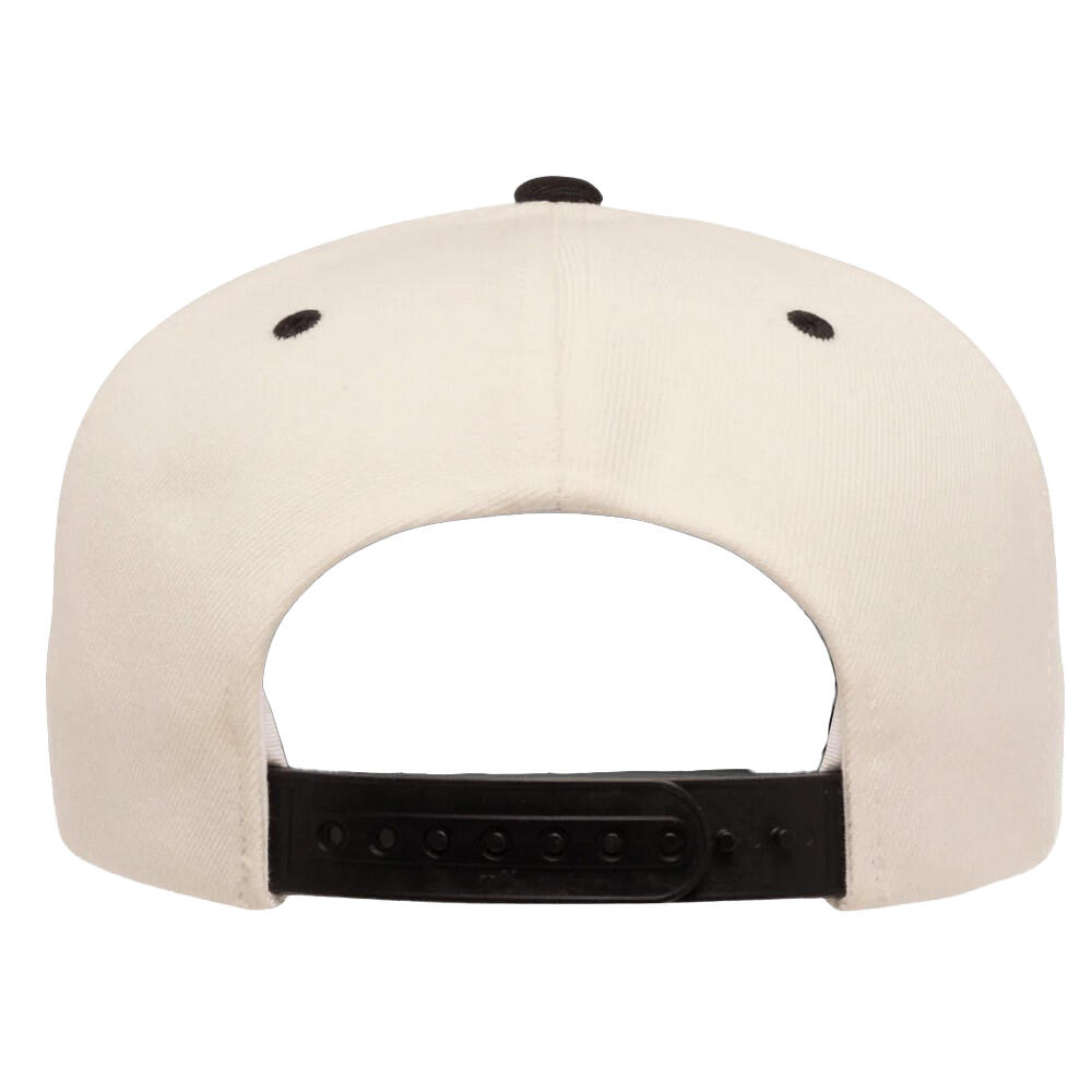 Casquette Ajustable Motif/style Deux Tons (Beige Pâle / Noir) 2/4