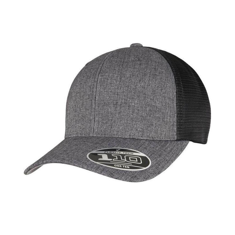 110 Tweekleurige Mesh Truckercap (Houtskool/zwart)