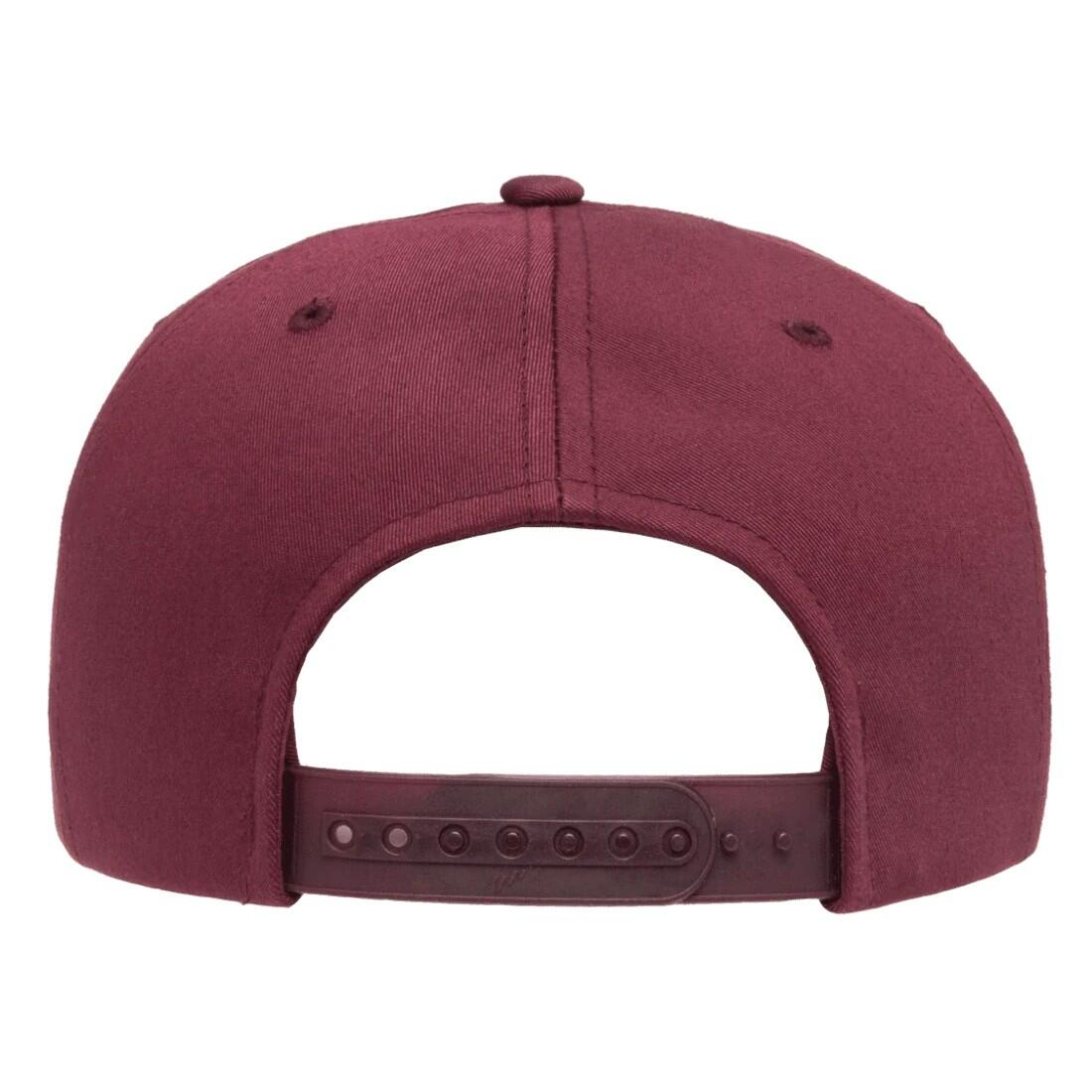Boné Snapback não estruturado com 5 painéis (Marrom) 2/3
