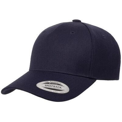 Yp classics gebogen 5 paneel snapback cap (marine)