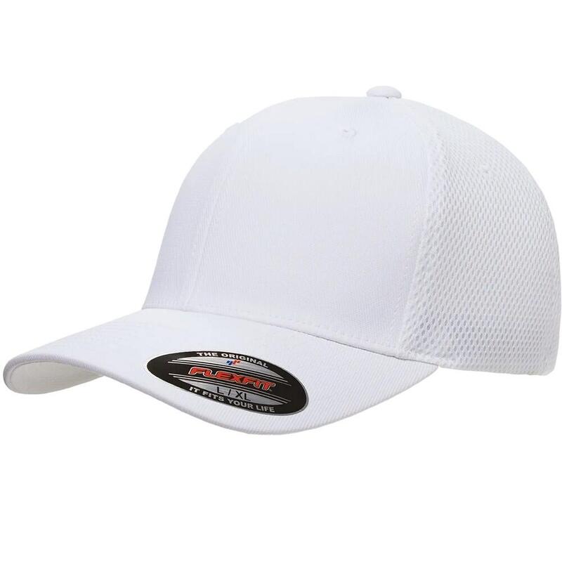 Mesh Tactel Baseball Cap (Wit)