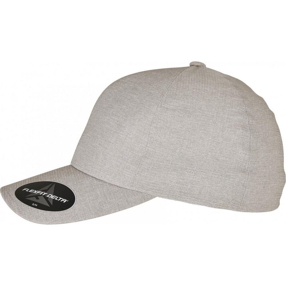 Cappellino Da Baseball Flexfit Delta Carbon Argento Mélange 3/4