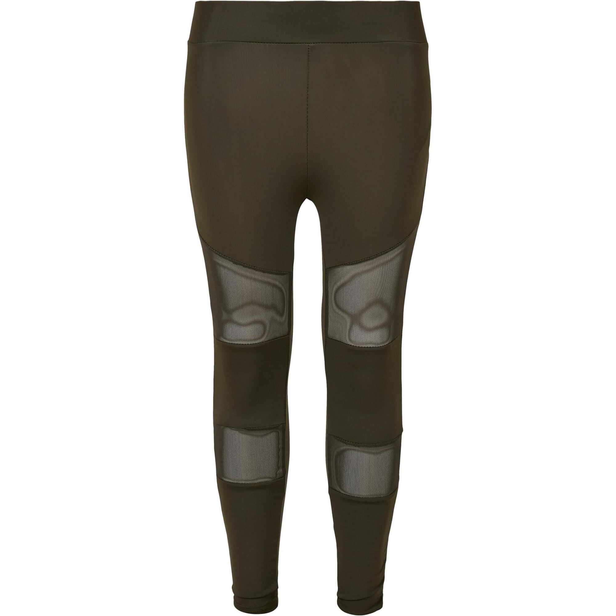 Leggings Rede Técnico Menina Azeitona Escuro