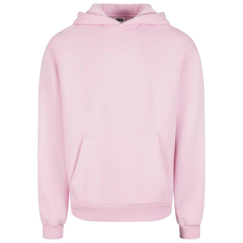 Effen Fluffy Hoodie Heren (Zacht Roze)