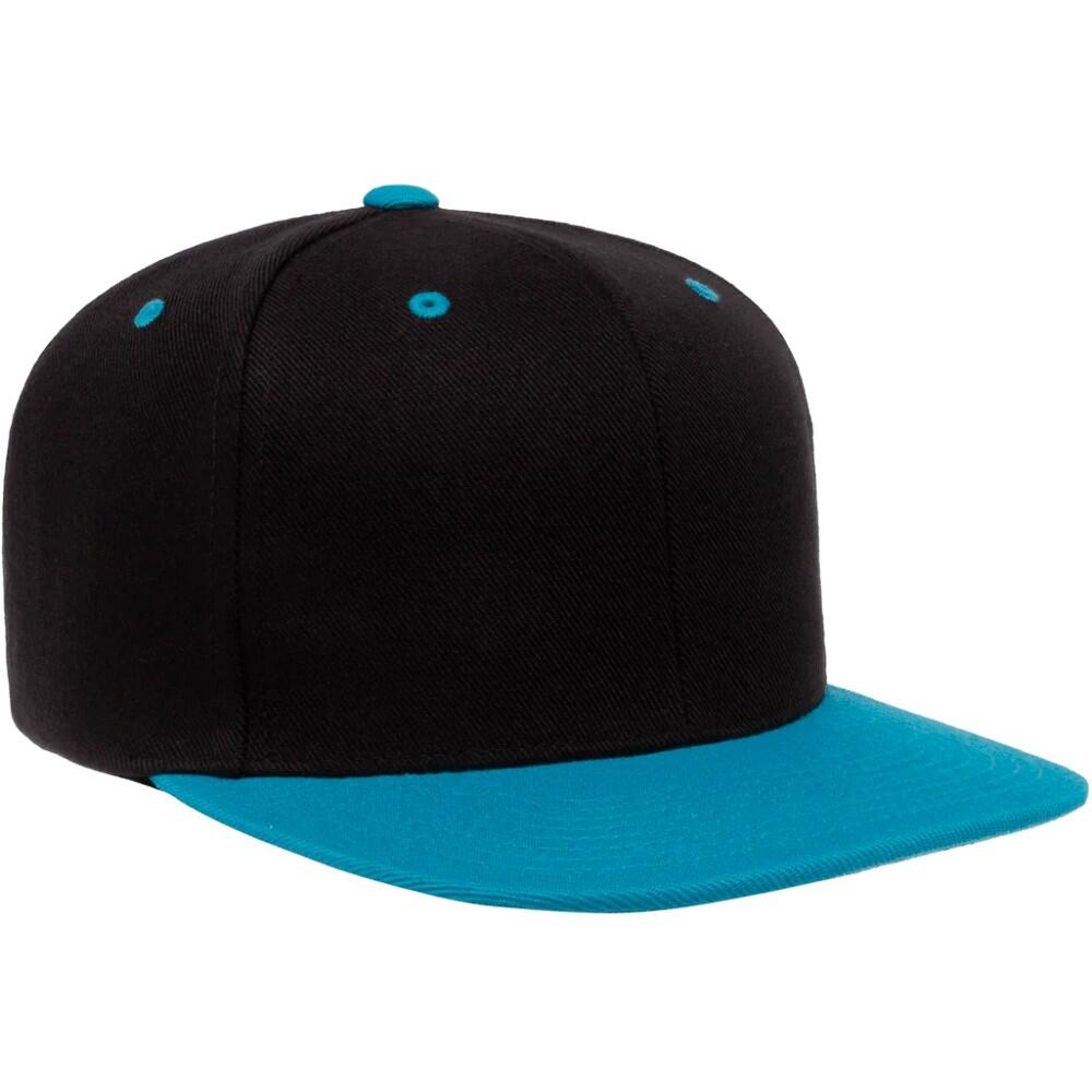 Boné de dois tons com fecho de correr (Preto / Verde Azulado) 3/3