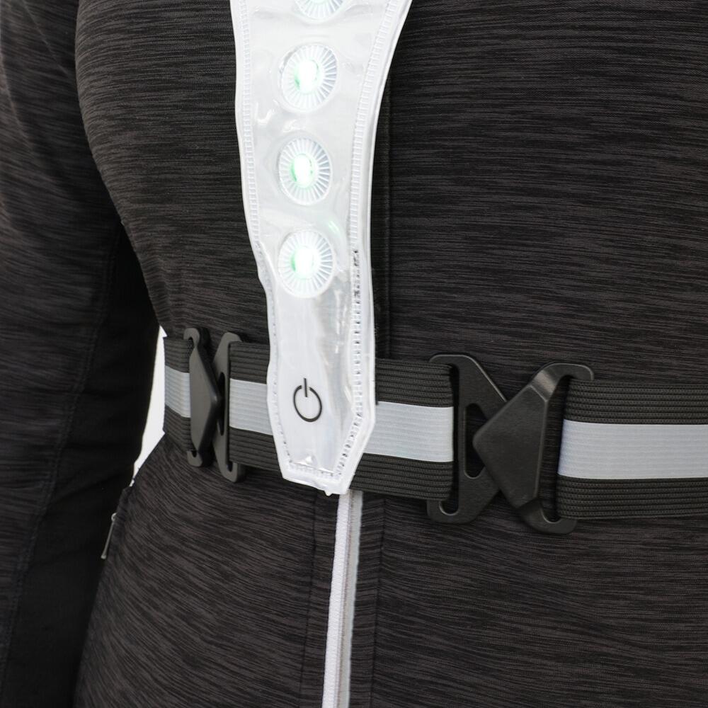 Gilet de running avec éclairage LED réfléchissant - Noir 2/7