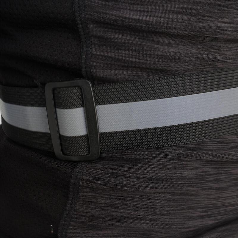 Colete de corrida com iluminação LED refletiva - Preto