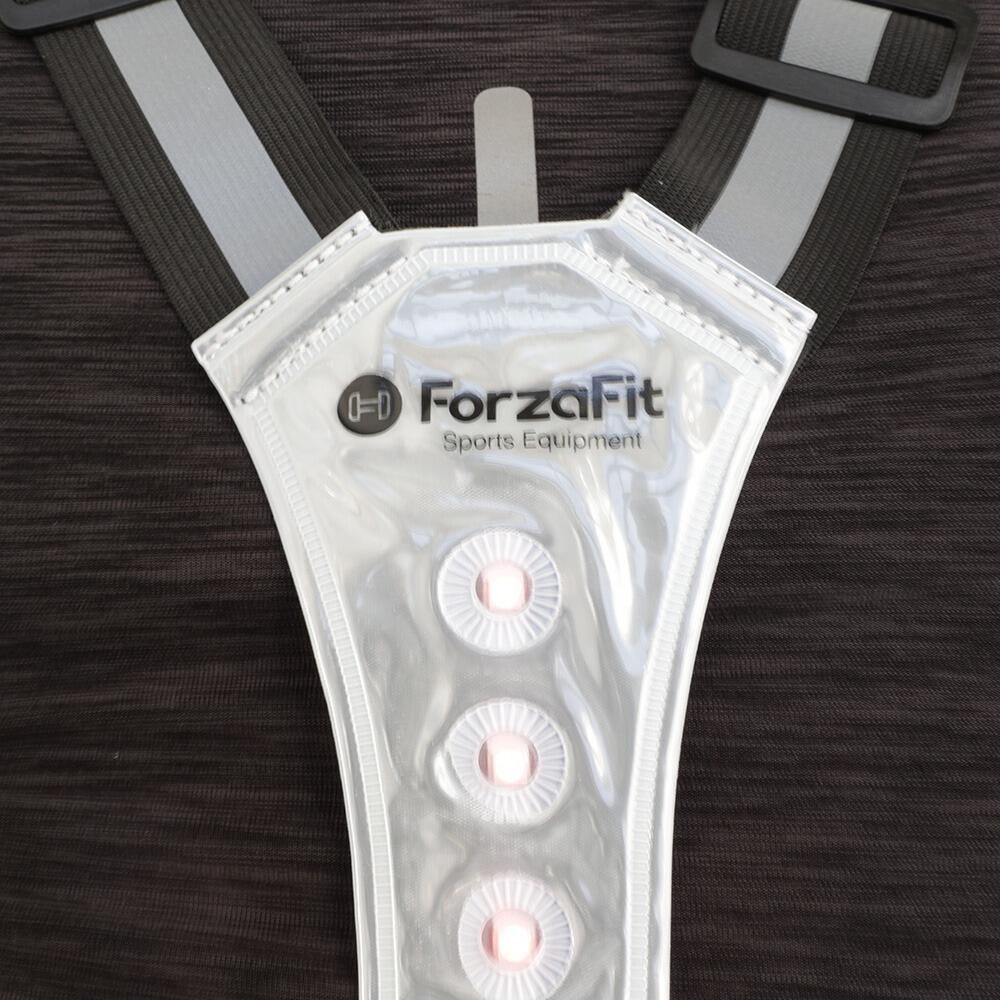 Gilet de running avec éclairage LED réfléchissant - Noir 6/7