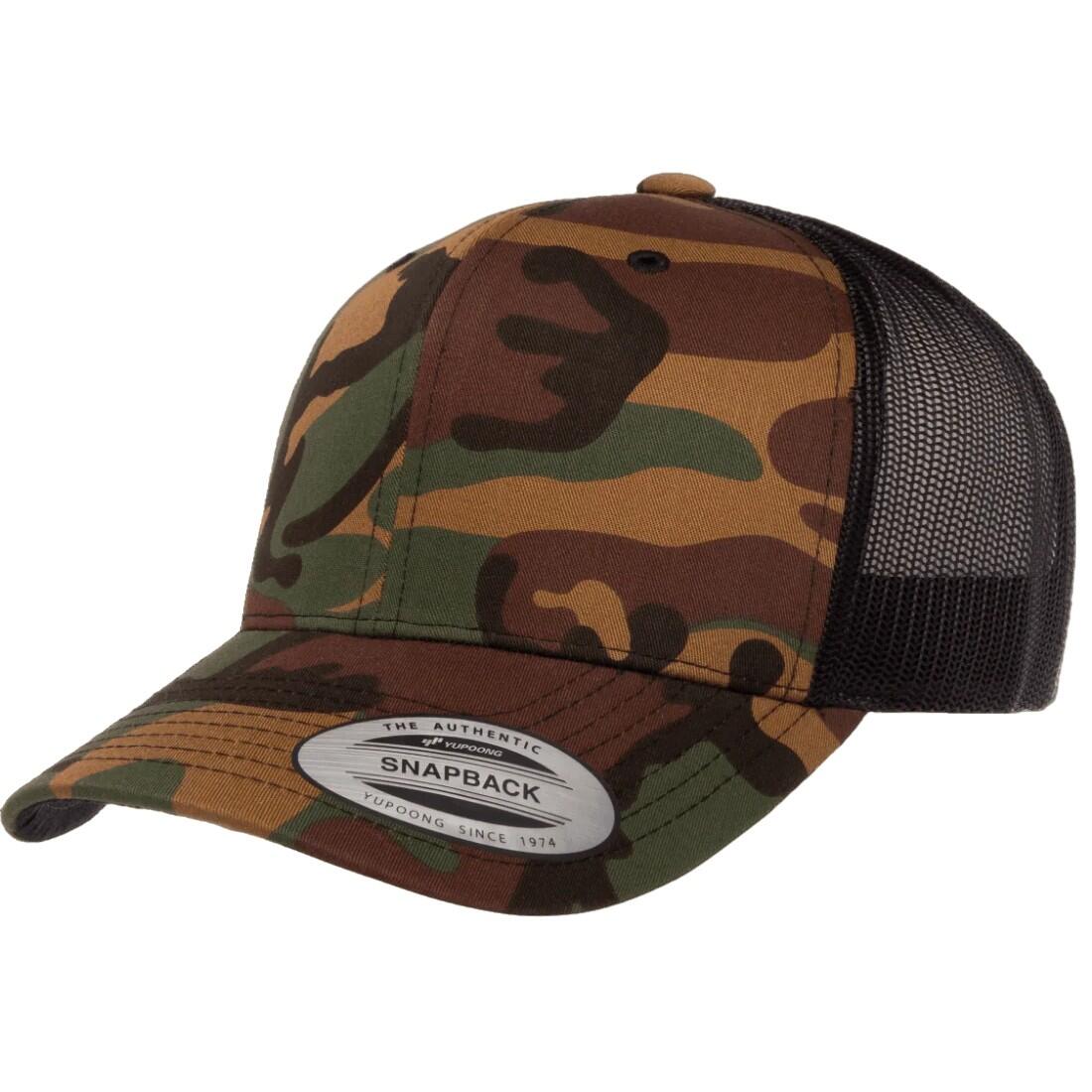 Cappellino Da Camionista Camo Flexfit Legno Nero 3/3