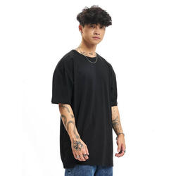 Heren Oversized Tshirt (Set van 2) (Zwart)