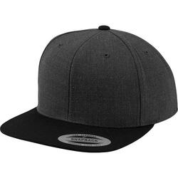 Tweekleurige Snapback Cap (Houtskool/zwart)