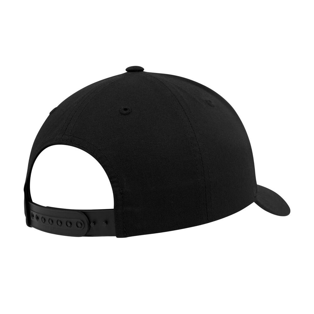 Boné clássico de pala curva com fecho de correr (Preto) 2/4