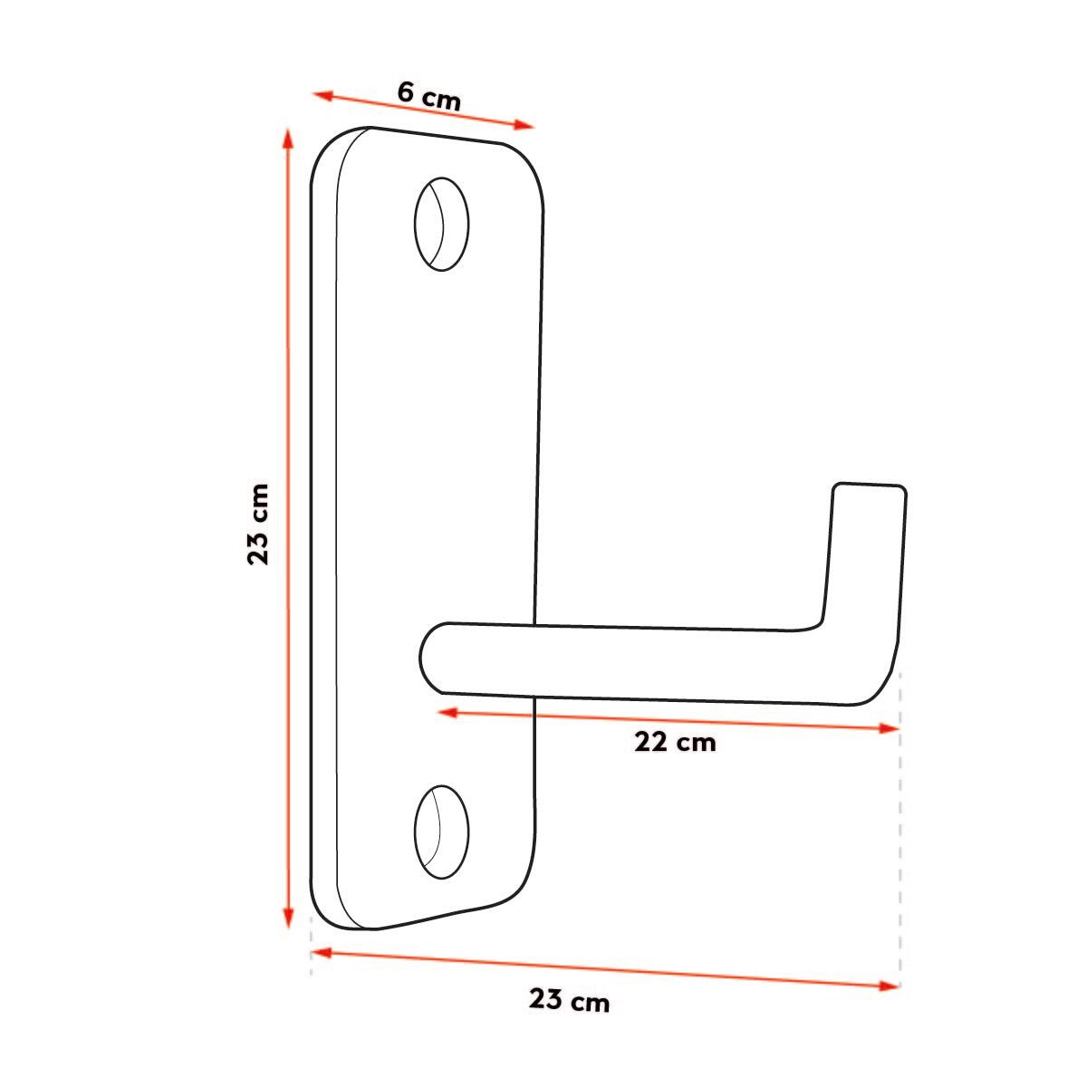 Gancho simple de acero para perchero, aparejo o pared GladiatorFit 4/4