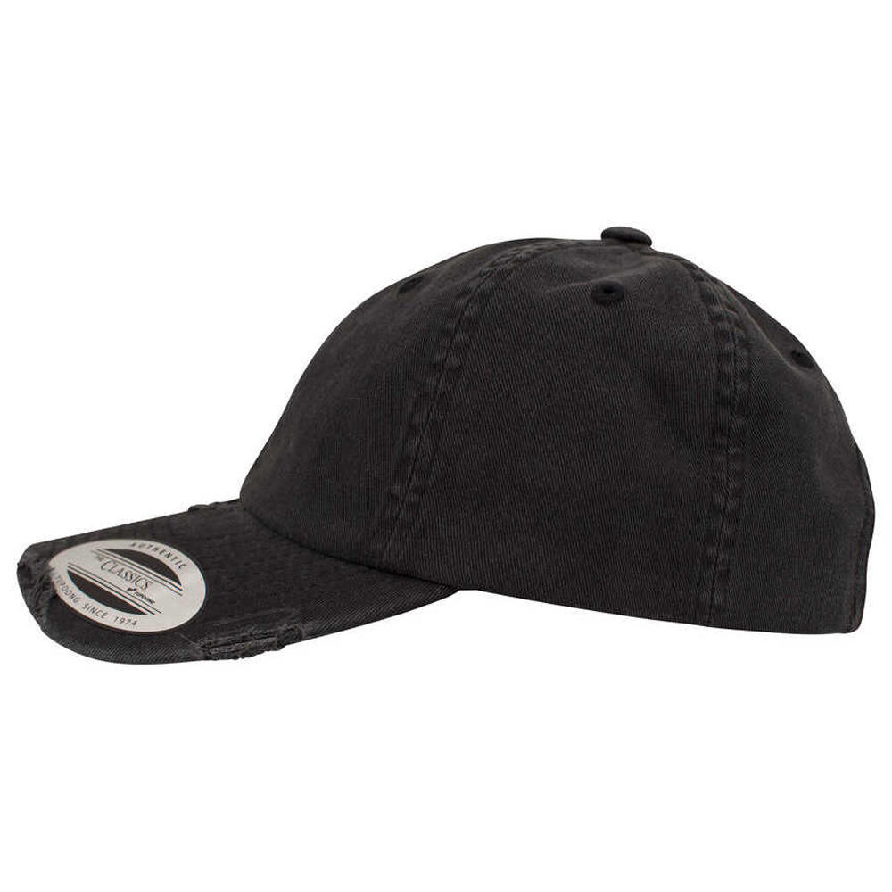Cappellino Da Baseball Strappato Basso Profilo Flexfit Nero 3/3