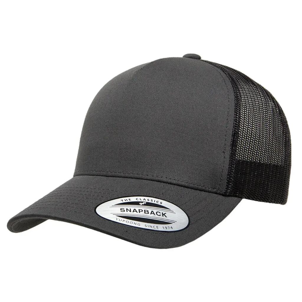 YP Classics Retro 5 Panel Trucker Cap (Charcoal)