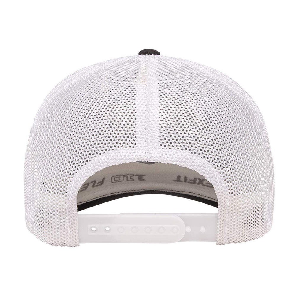 Cappellino Da Camionista Maglia A Rete Flexfit Nero Bianco 2/3