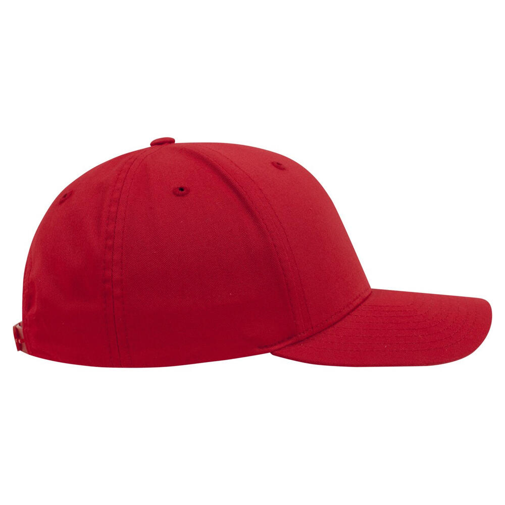 Boné clássico de pala curva com fecho de correr (Vermelho) 4/4