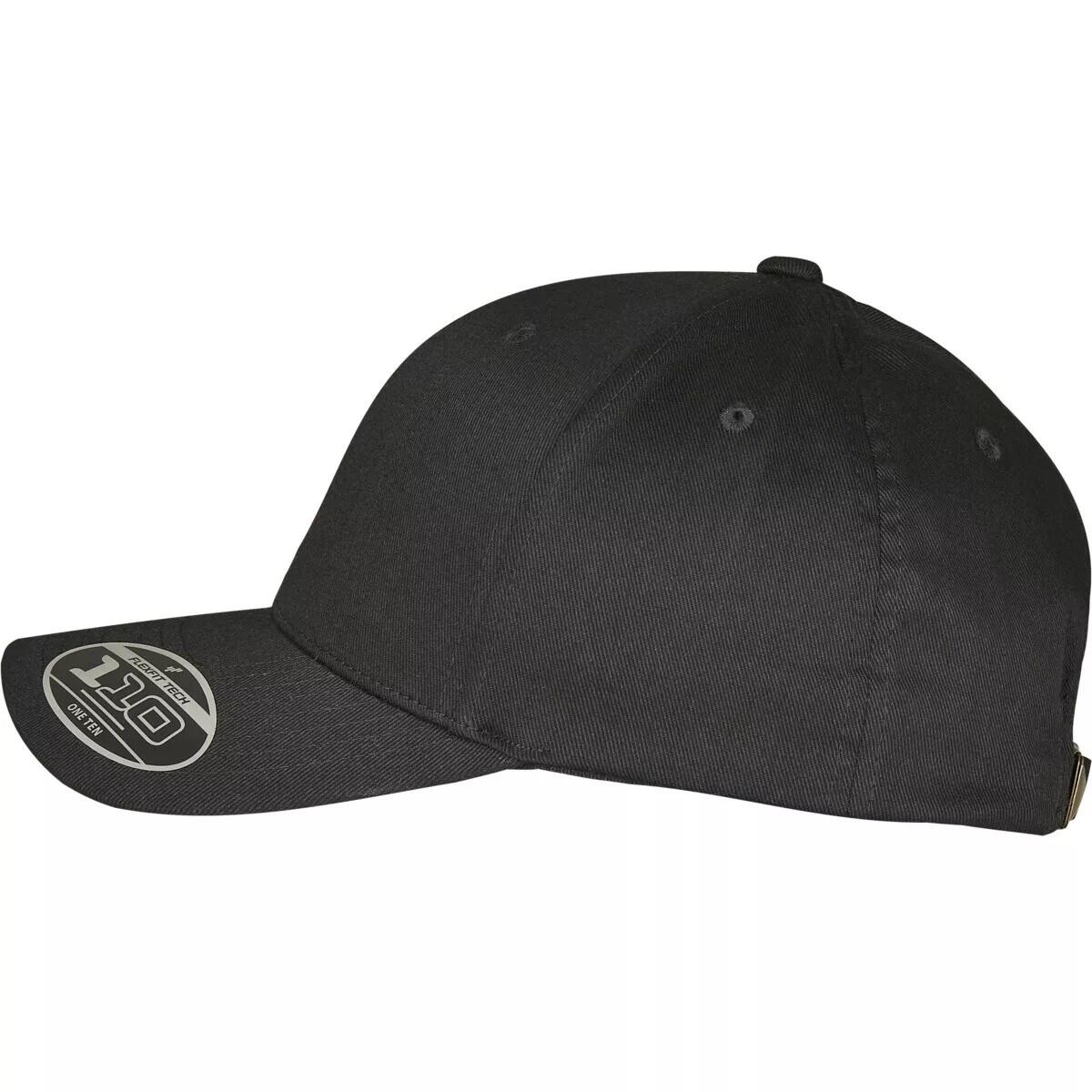Boné de basebol com alça ajustável Wooly Combed (Preto) 3/4