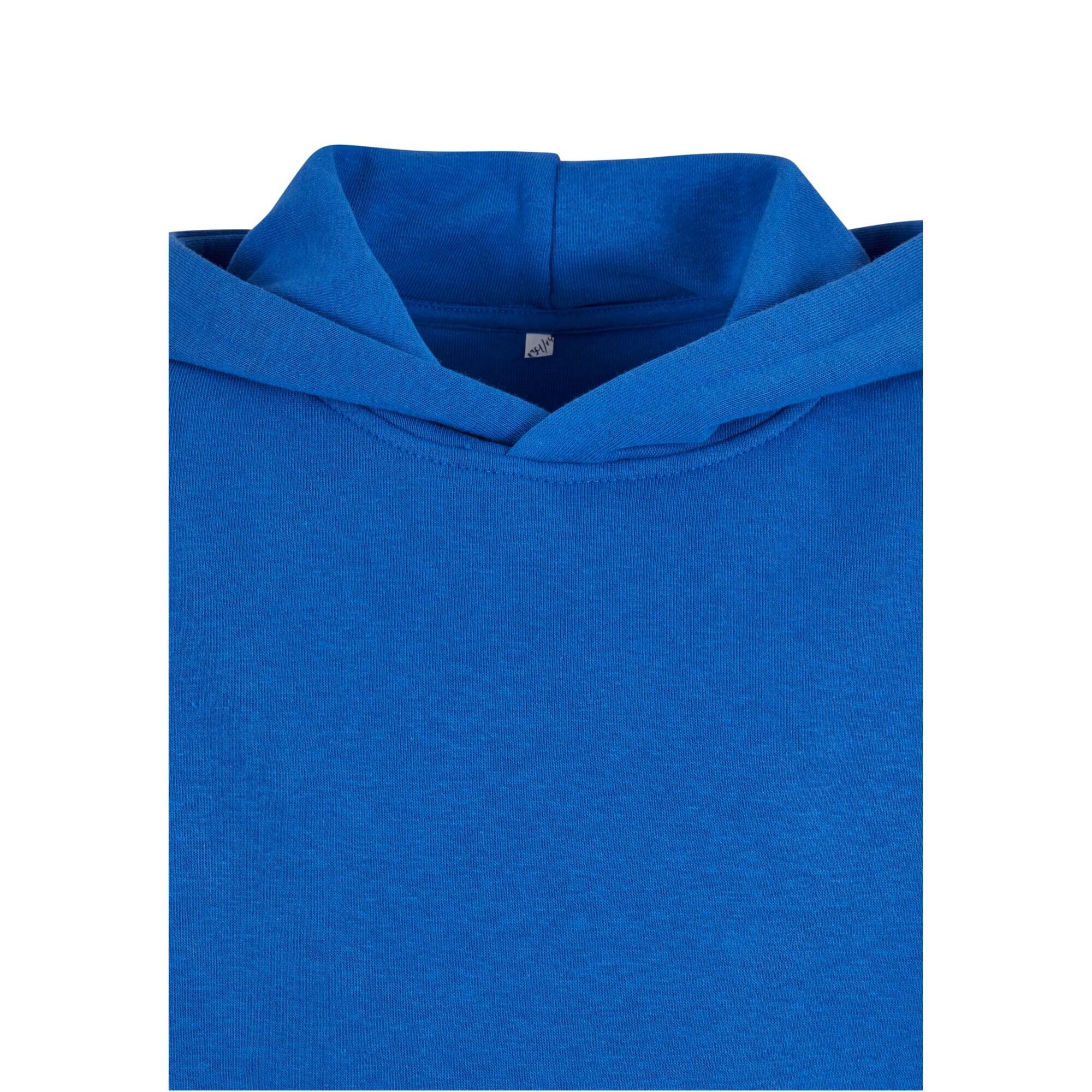 Felpa Con Cappuccio Ragazzi Urban Classics Blu Reale 4/4