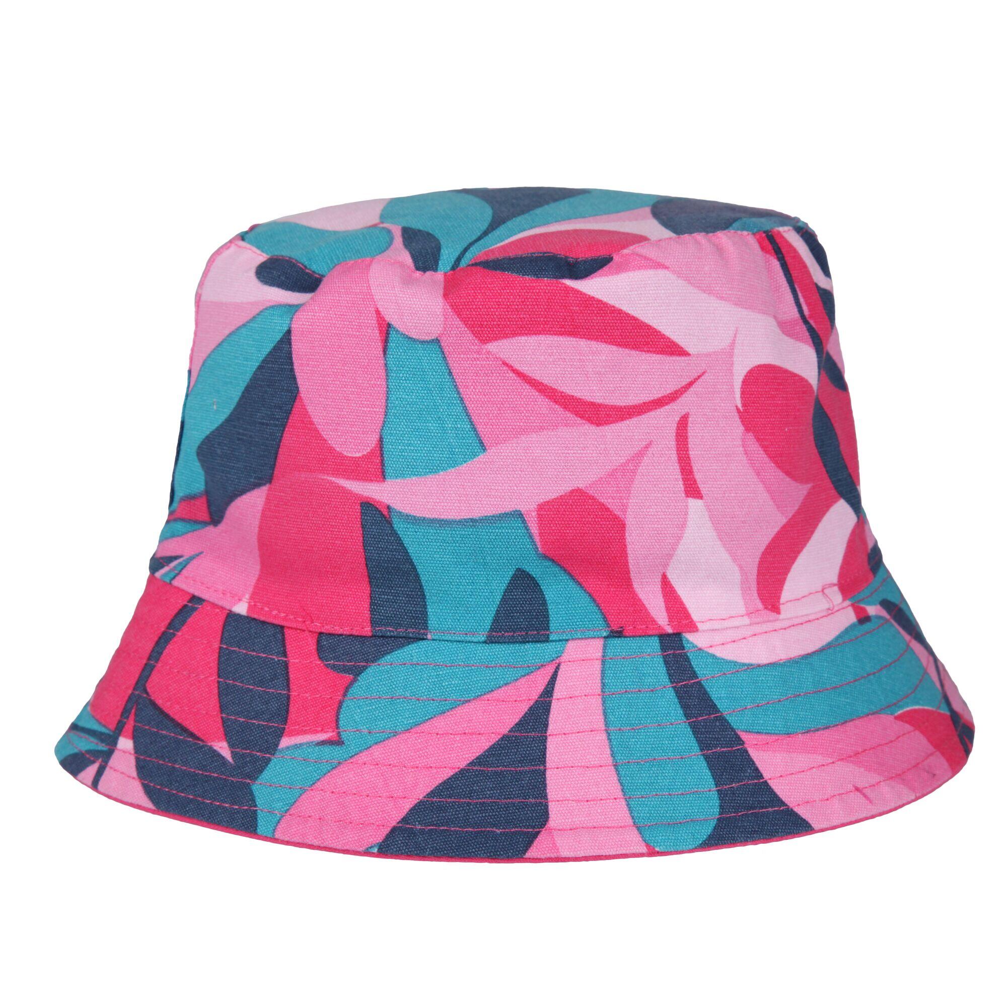 REGATTA Cappello A Secchiello Stampa Foglia Bambini Regatta Flip Blu Tahoe Pink Potion