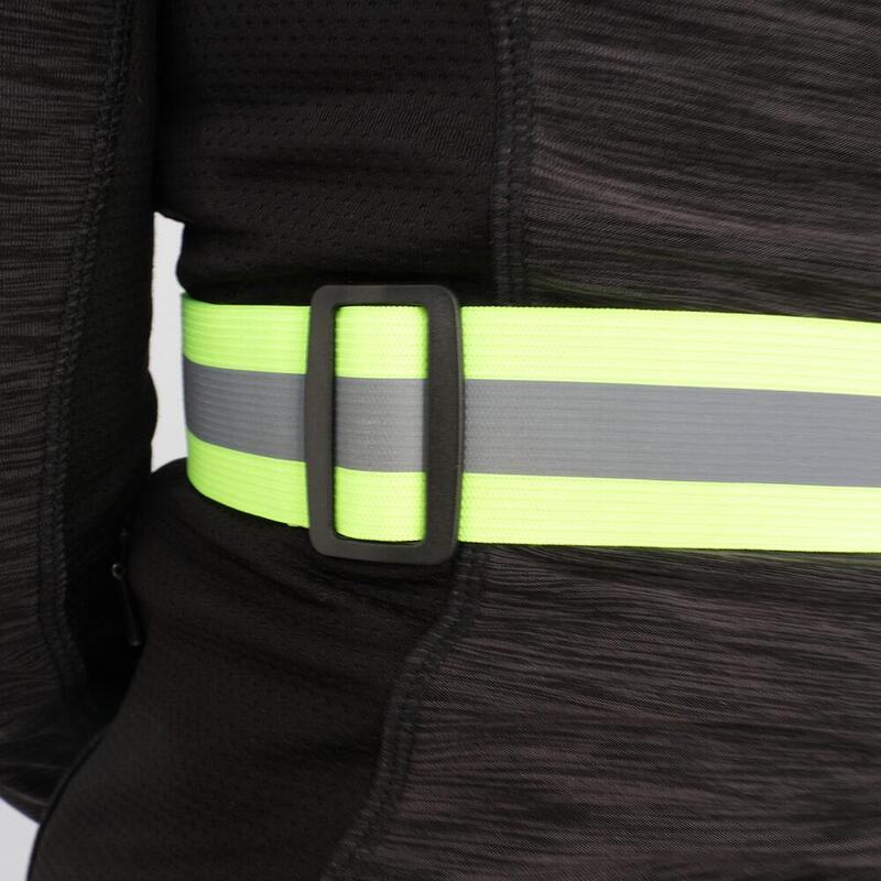 Colete de corrida com iluminação LED refletiva - Amarelo fluorescente