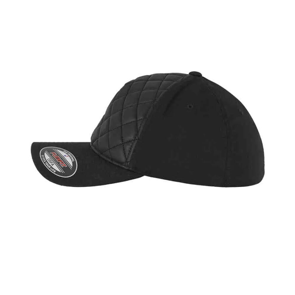 Cappellino Da Baseball Trapunta A Diamante Bambini Flexfit Nero 2/3