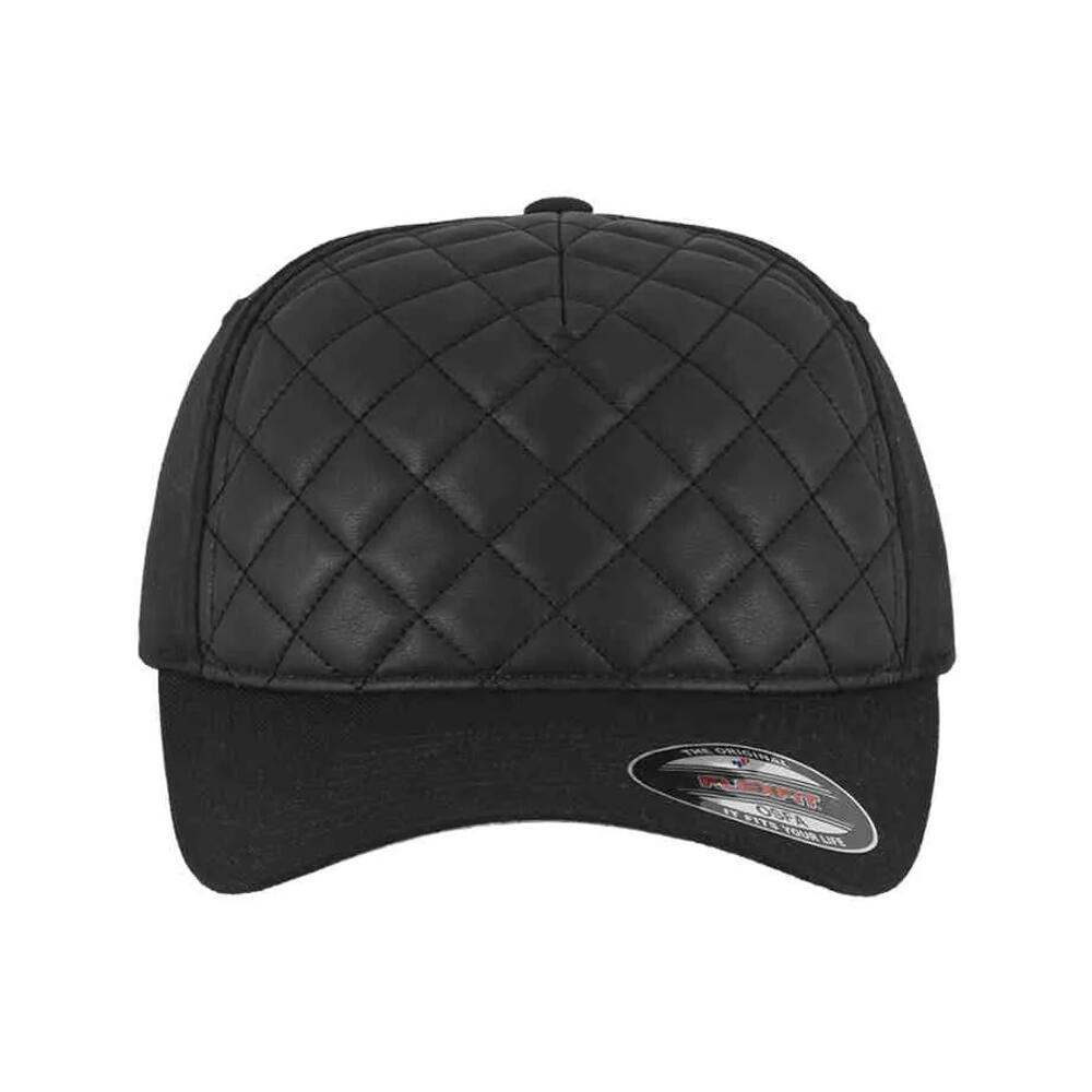 Cappellino Da Baseball Trapunta A Diamante Bambini Flexfit Nero 3/3