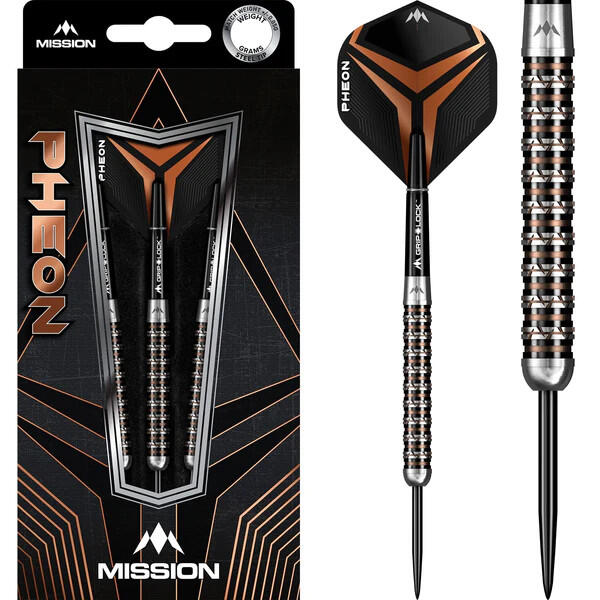 MISSION Mission Pheon Darts - Steel Tip - Electro - Black & Bronze