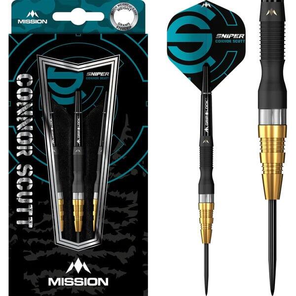 MISSION Mission Connor Scutt Darts - Steel Tip - Sniper - Black & Gold
