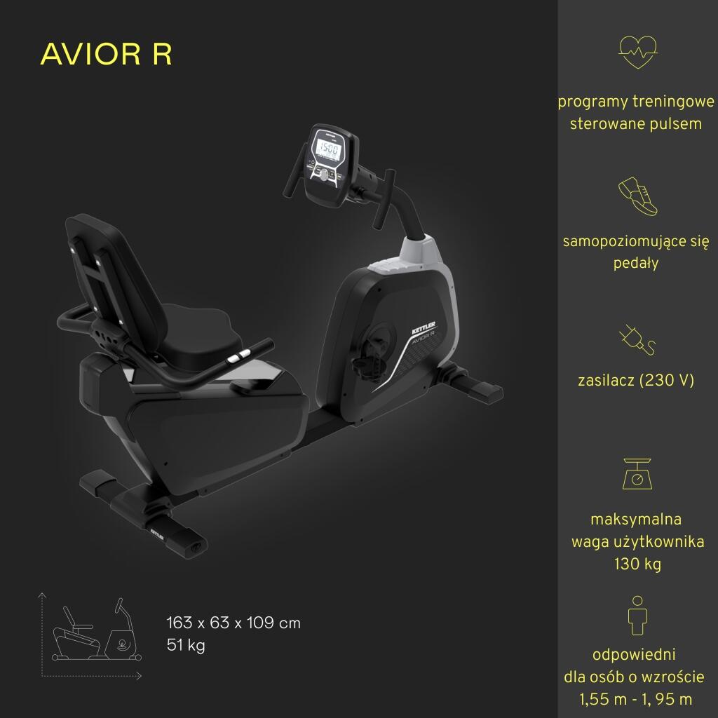 Horizontální trenažér KETTLER AXOS AVIOR R BLACK 7/7