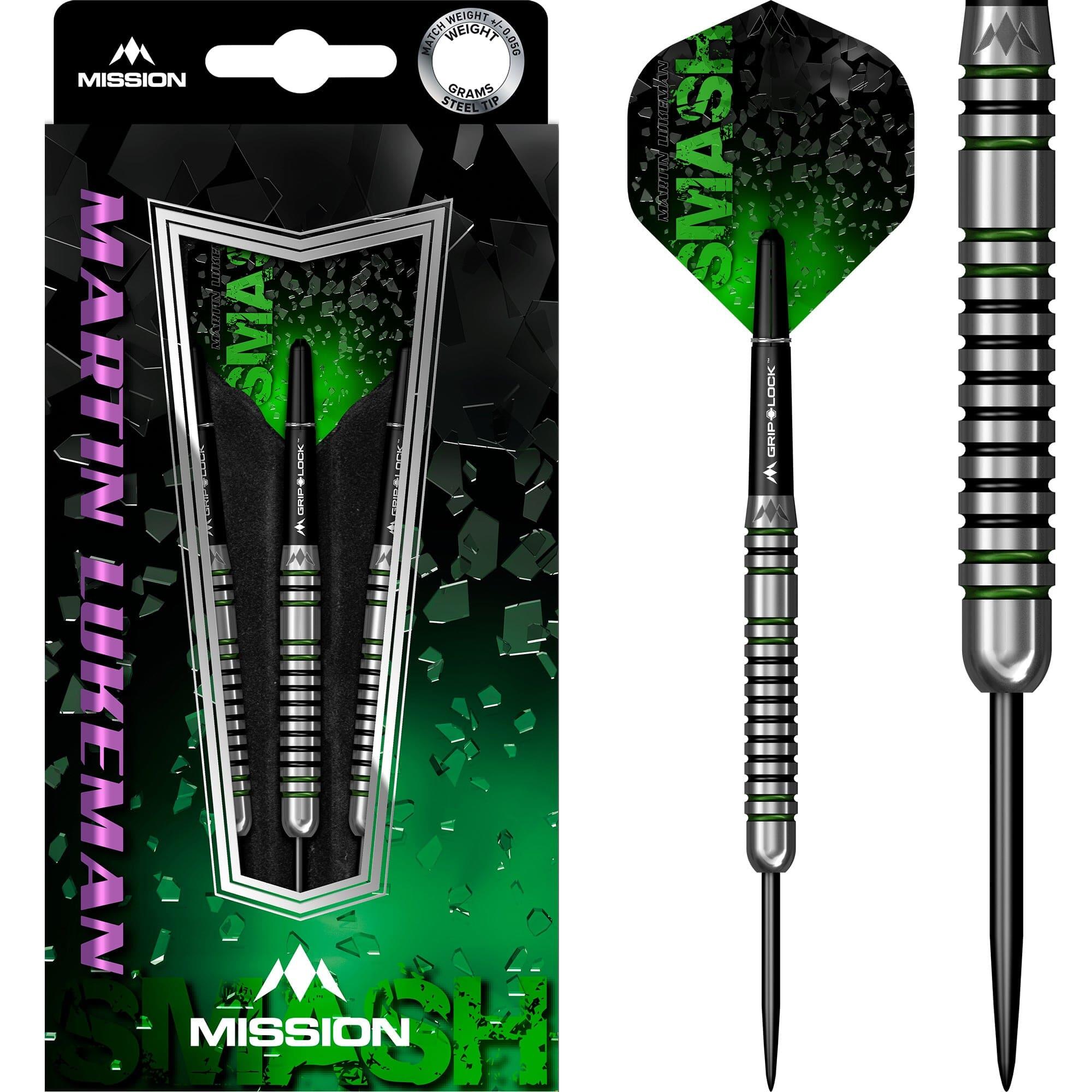 MISSION Mission Martin Lukeman Darts - Steel Tip - Black & Green