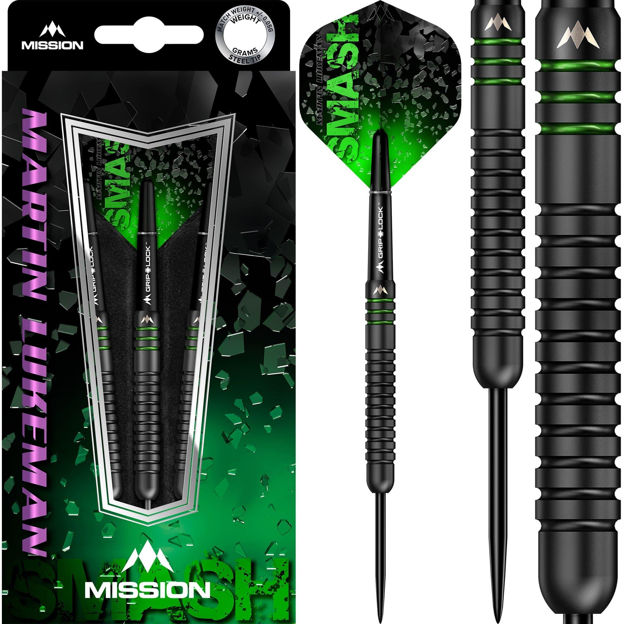 MISSION Mission Martin Lukeman Darts - Steel Tip -  90% - Smash - Black Titanium
