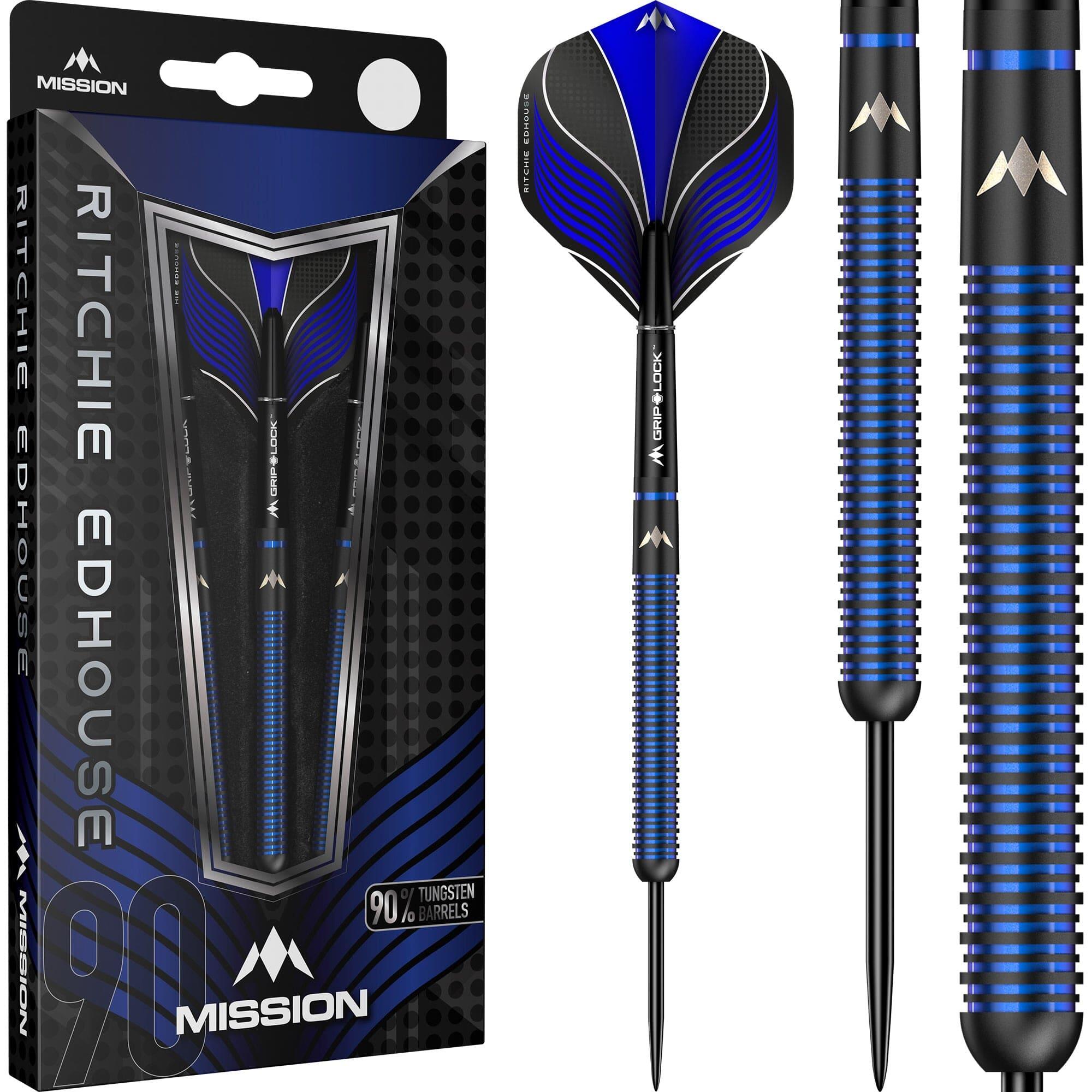 Mission Ritchie Edhouse Darts - Steel Tip -  90% - Madhouse - Black Titanium 2/7