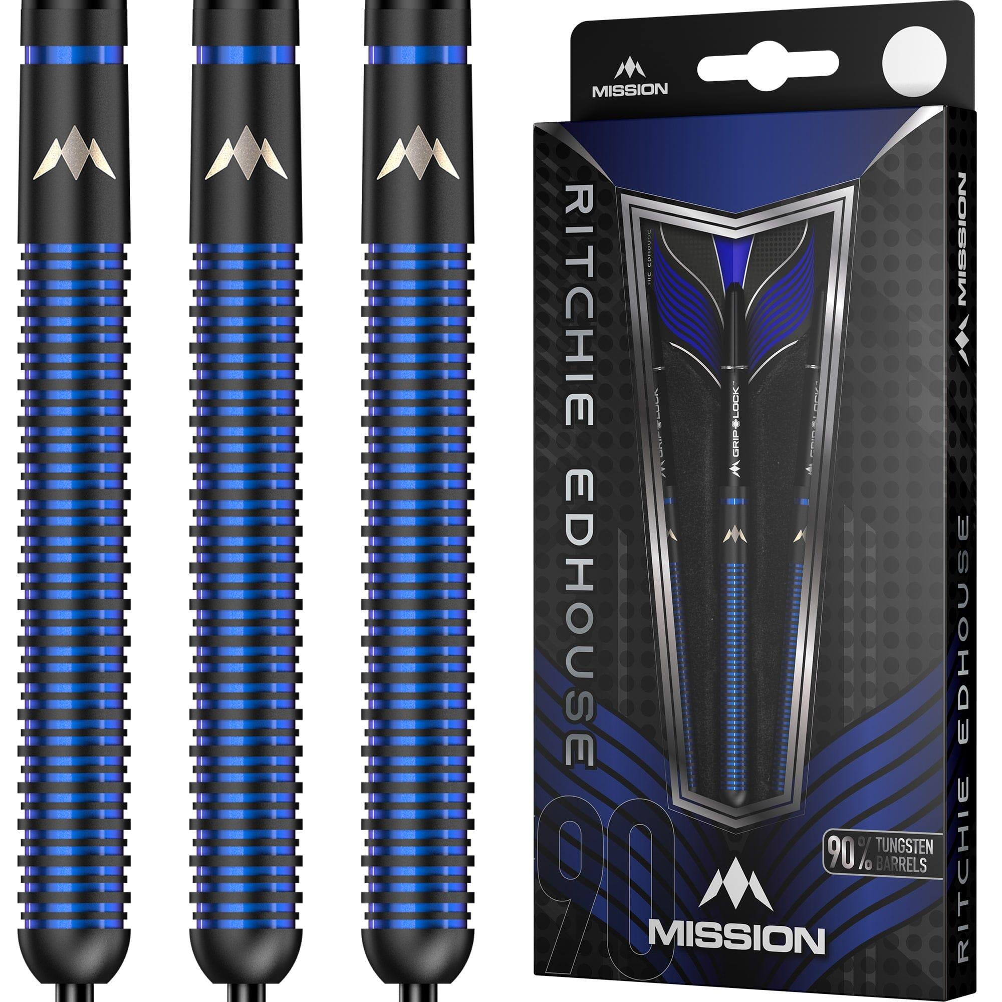 Mission Ritchie Edhouse Darts - Steel Tip -  90% - Madhouse - Black Titanium 3/7