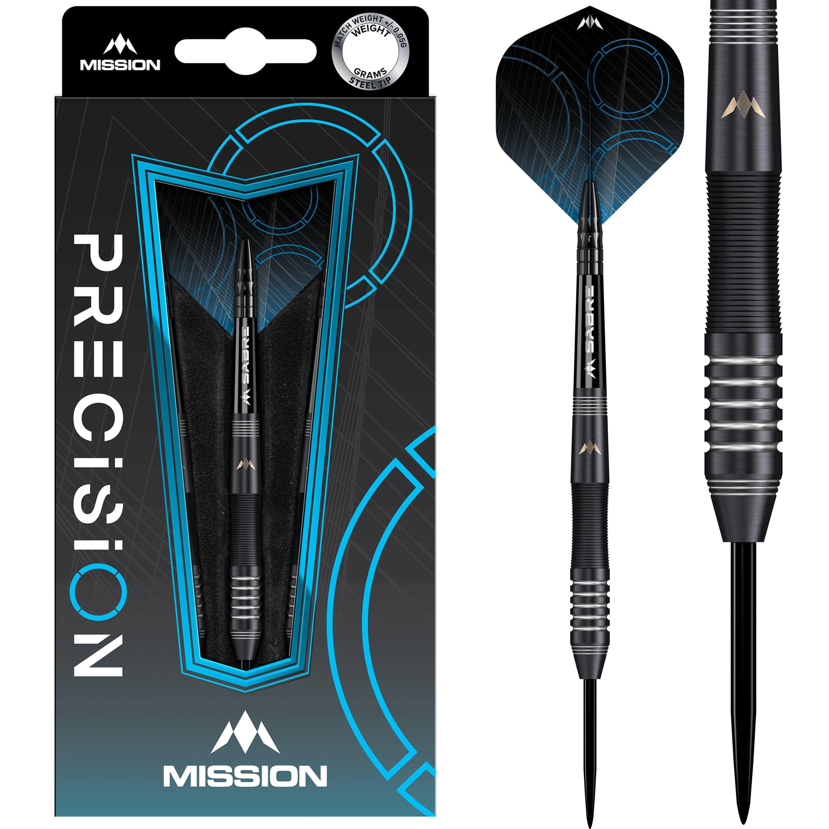 MISSION Mission Precision Darts - Steel Tip - 90% Tungsten - Black PVD