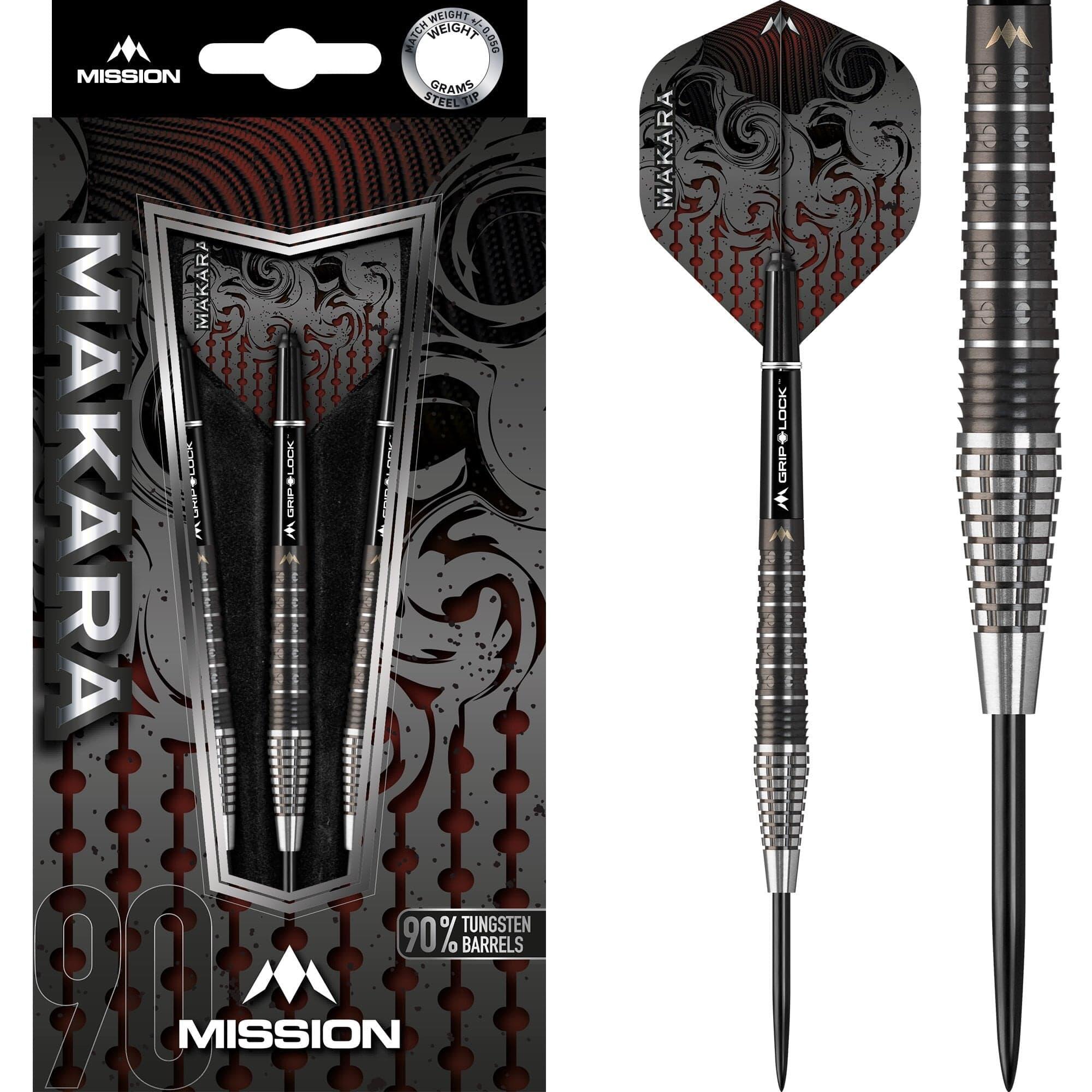 MISSION Mission Makara Darts - Steel Tip - M2 - Graphite PVD Black