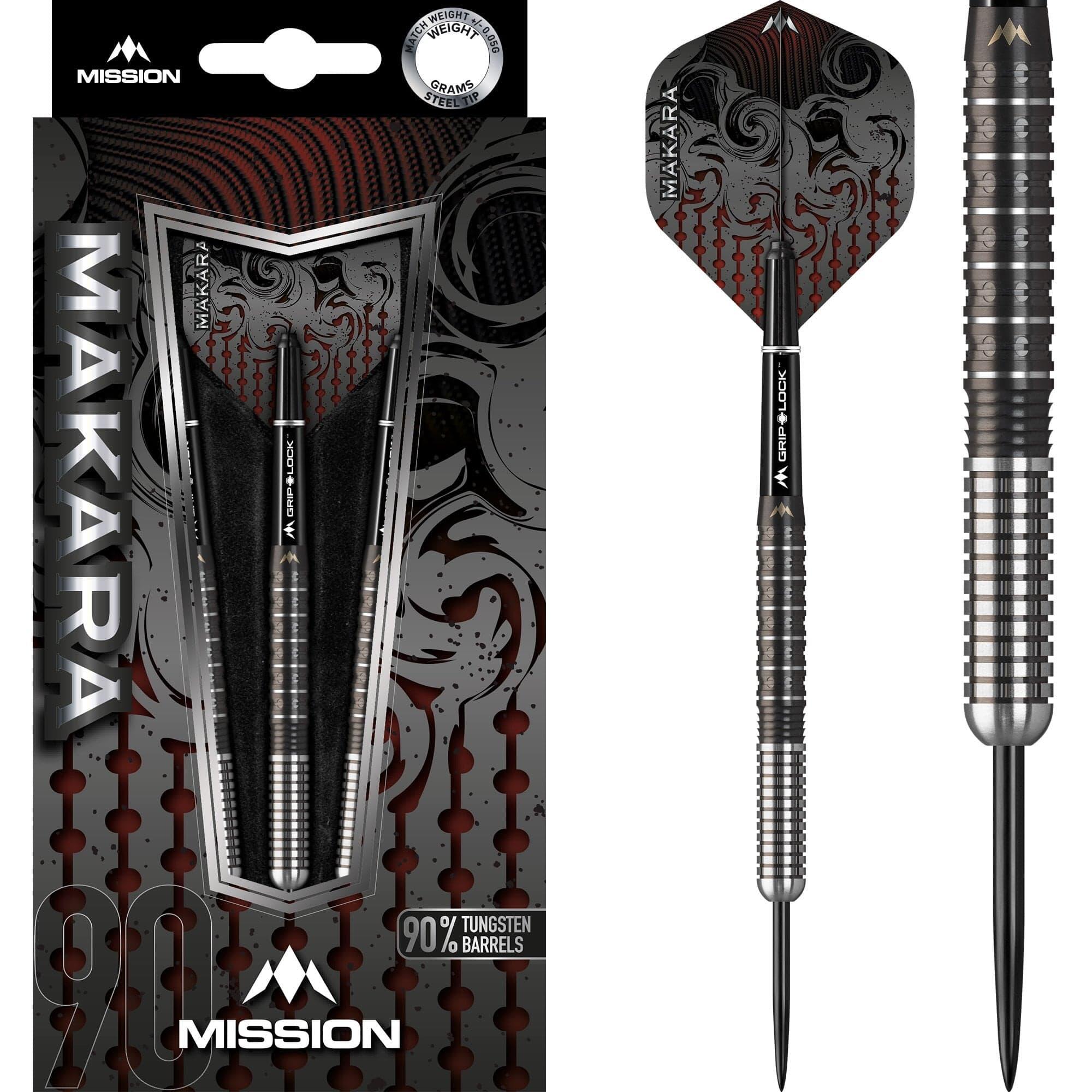 MISSION Mission Makara Darts - Steel Tip - M1 - Graphite PVD Black