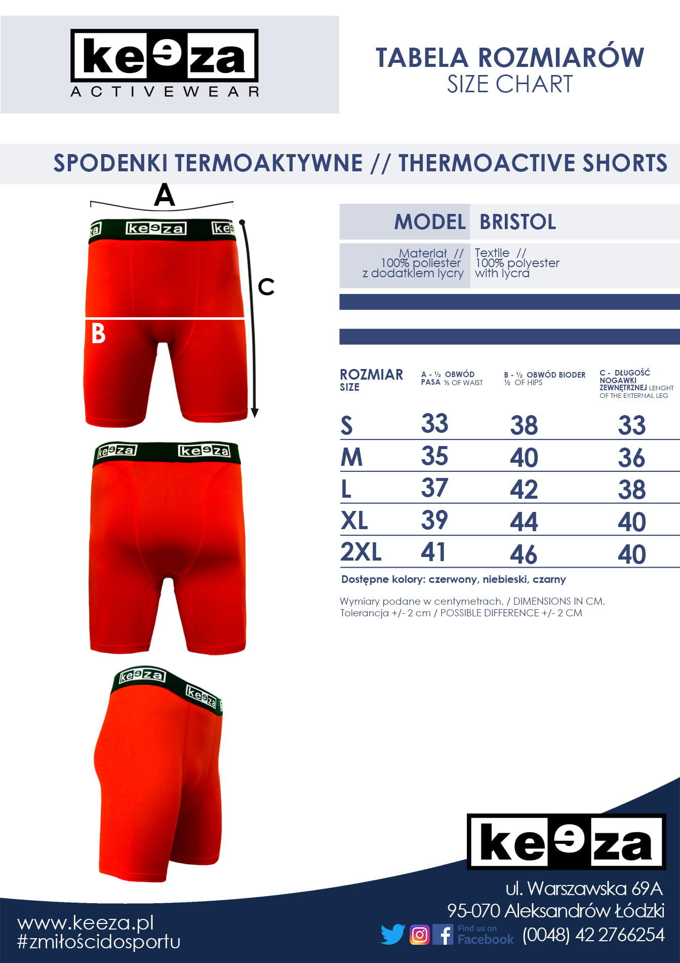 Spodenki Keeza Bristol termoaktywne 2/2