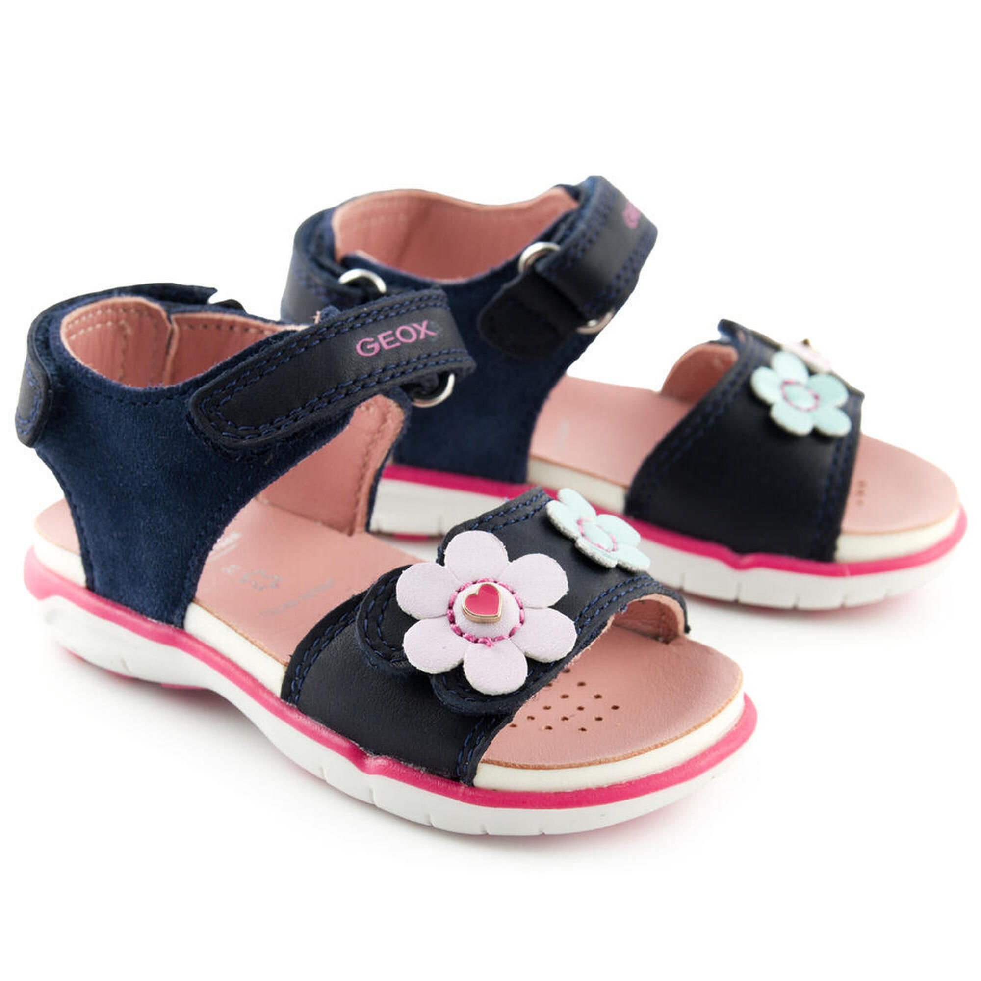 Geox - Chaussures De Marche Pour Enfants Geox Nappa Suede - Sandales - Bleu - 20 - Decathlon