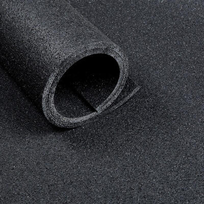 Sportvloer mat van 2 m2 (100 x 200 cm) - dikte 10 mm - asfaltlook zwart