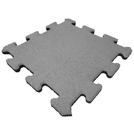 Tuile Caoutchouc 25mm Puzzle System Pièce Centrale - 50x50 cm - Gris