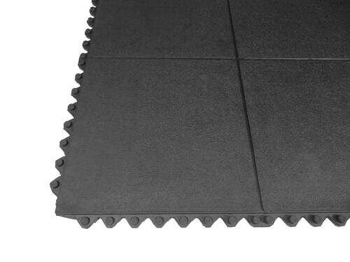 Baldosa de caucho de 14 mm con sistema de clic - 90 x 90 cm - Gris 3/6
