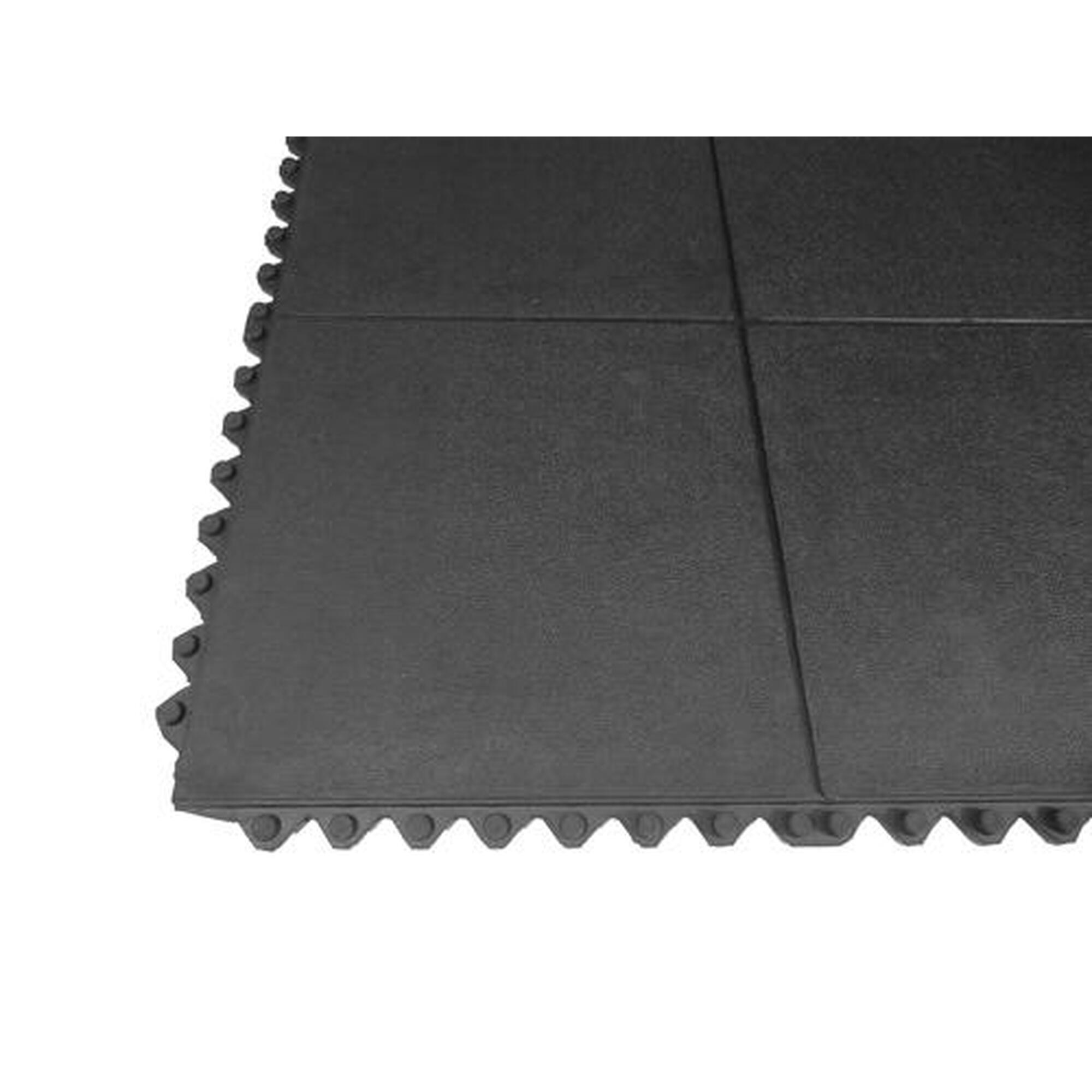 Rubber tegel 14mm Kliksysteem - 90 x 90 cm - Grijs