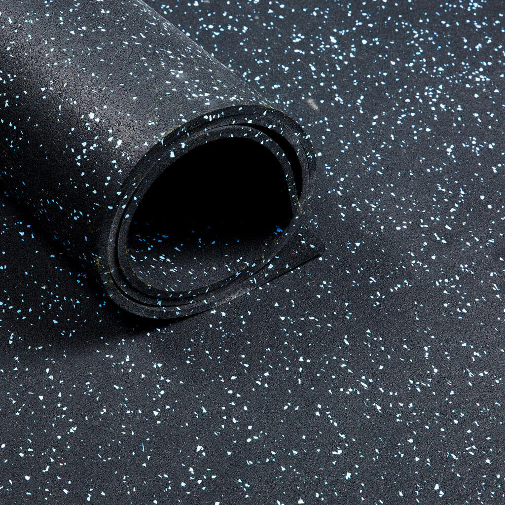 Protetor de chão piso desportivo - rolo de 12,5m2 - espessura 6mm preto/azul