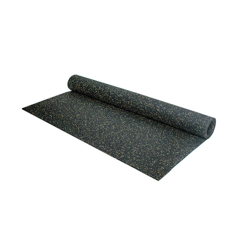 Podea sport - Rola de 12,5 m² - Grosime 6 mm - Negru / Galben